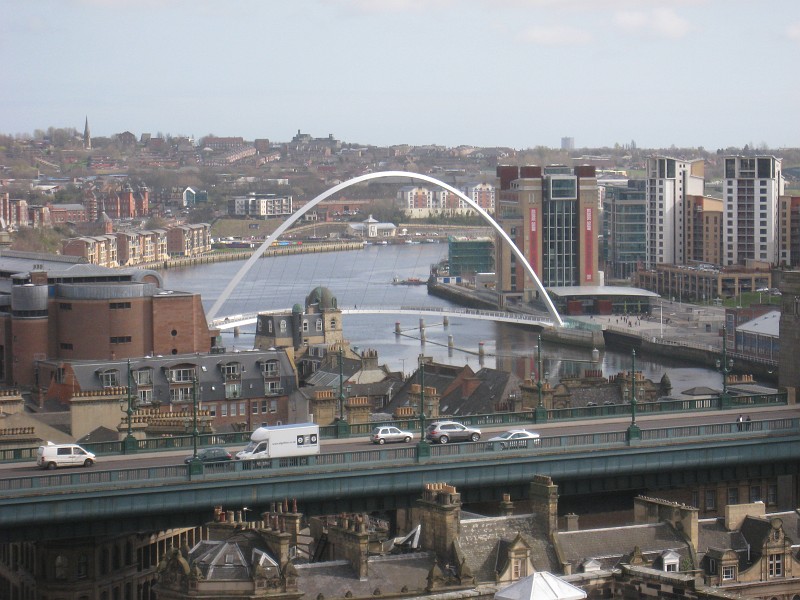 2011 UK England Newcastle  0490.jpg - A visit to Newcastle in the UK, April 2011. The first day was getting there, seeing downtown, shopping, "The Keep", the Grand Hotel, and the coast.